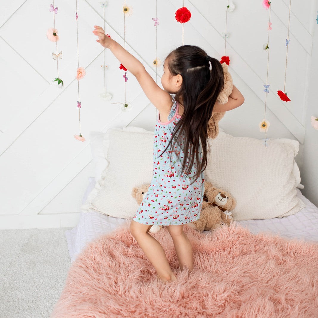 Cherry Kiss Flutter Sleeve Dress