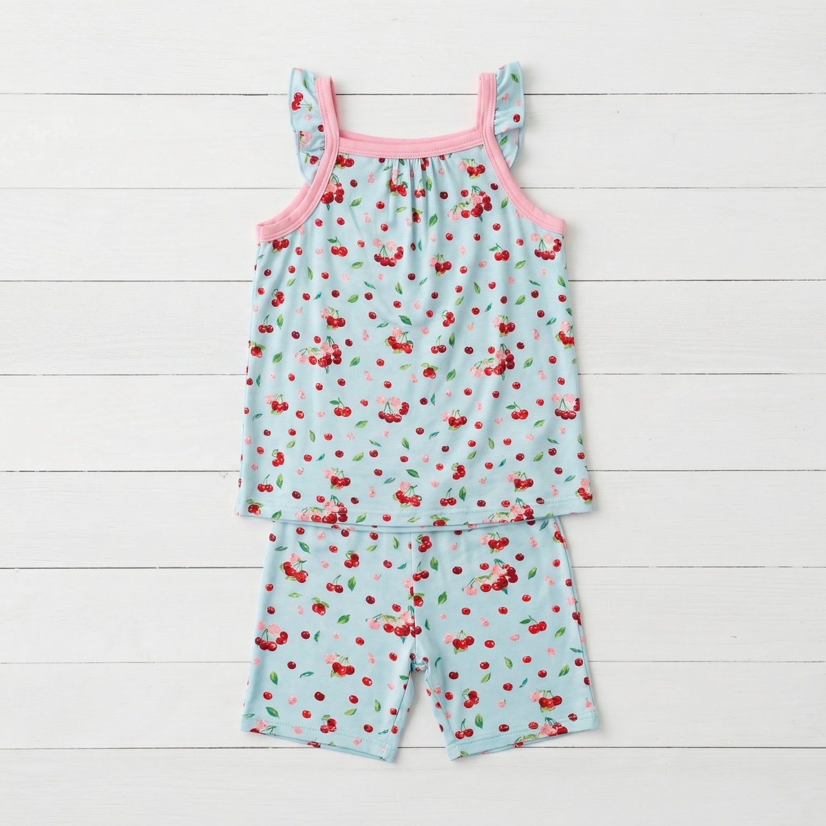 Cherry Kiss Flutter Tank & Shorts