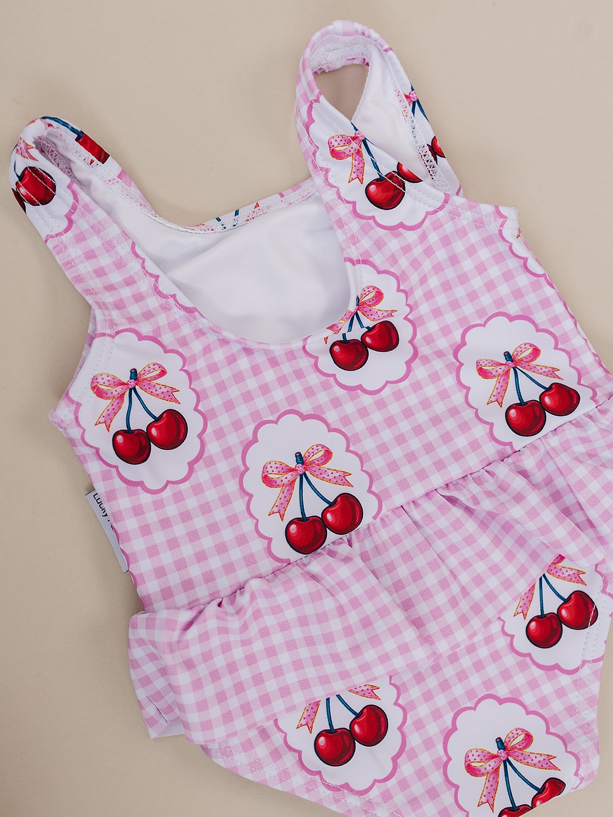 One Piece Swimsuit | Gingham Cherry