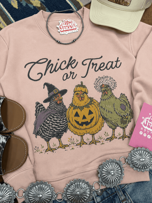 Chick or Treat Halloween Graphic Sweatshirt