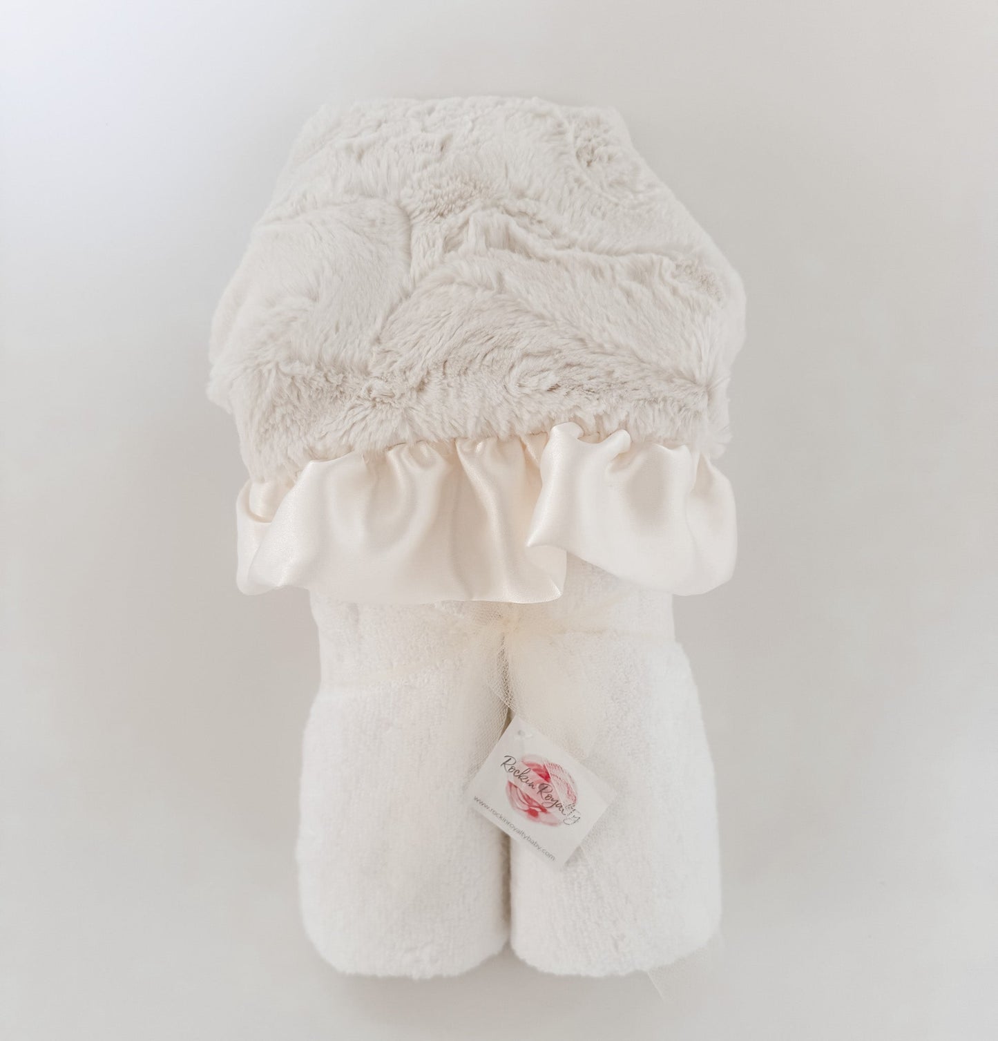 Classic Ivory Plush Hooded Bath Towel