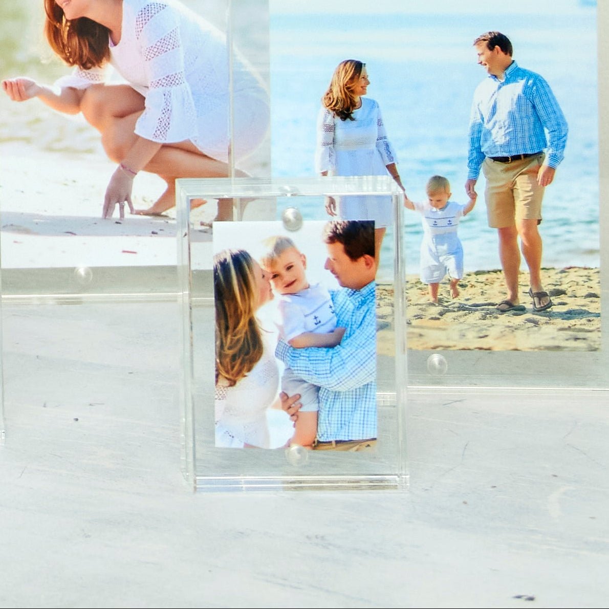 Clear Acrylic 2" x 3" Double-Sided Thick Block Frame