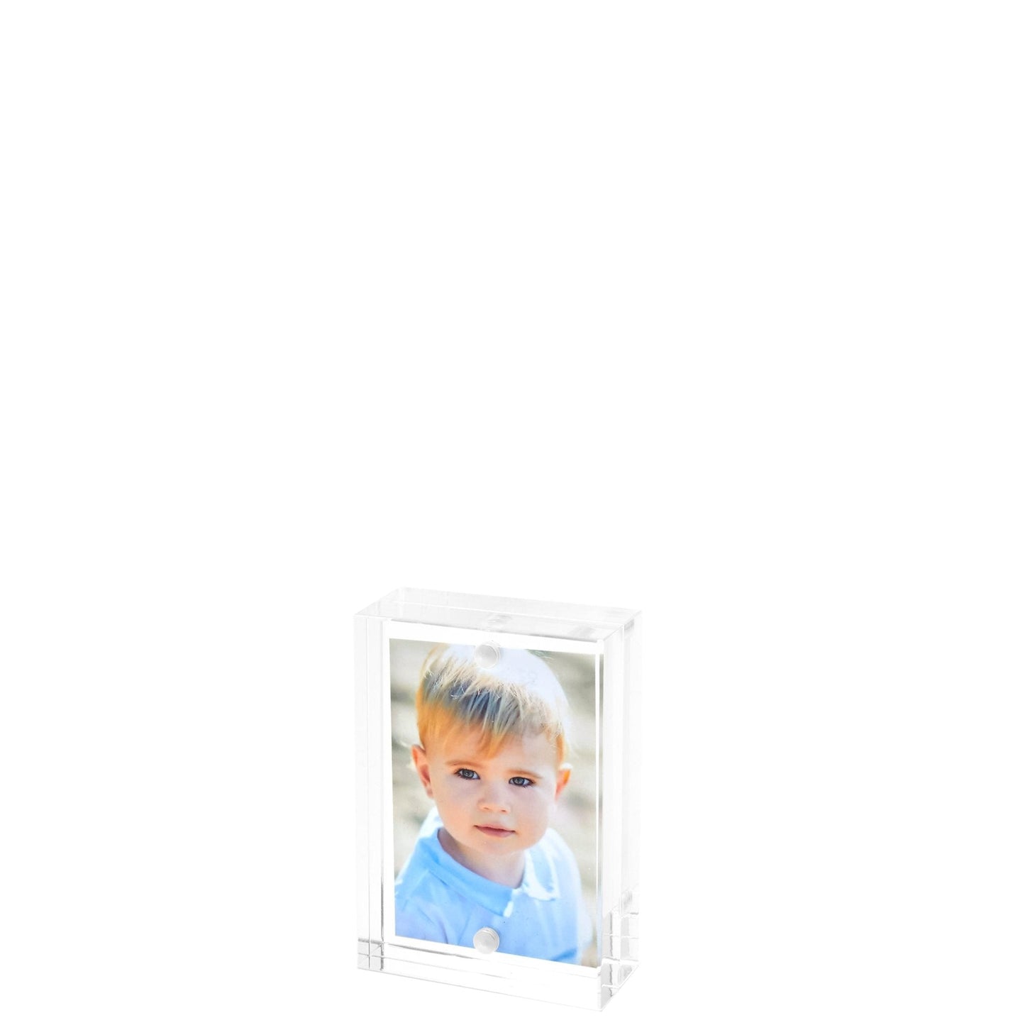 Clear Acrylic 2" x 3" Double-Sided Thick Block Frame