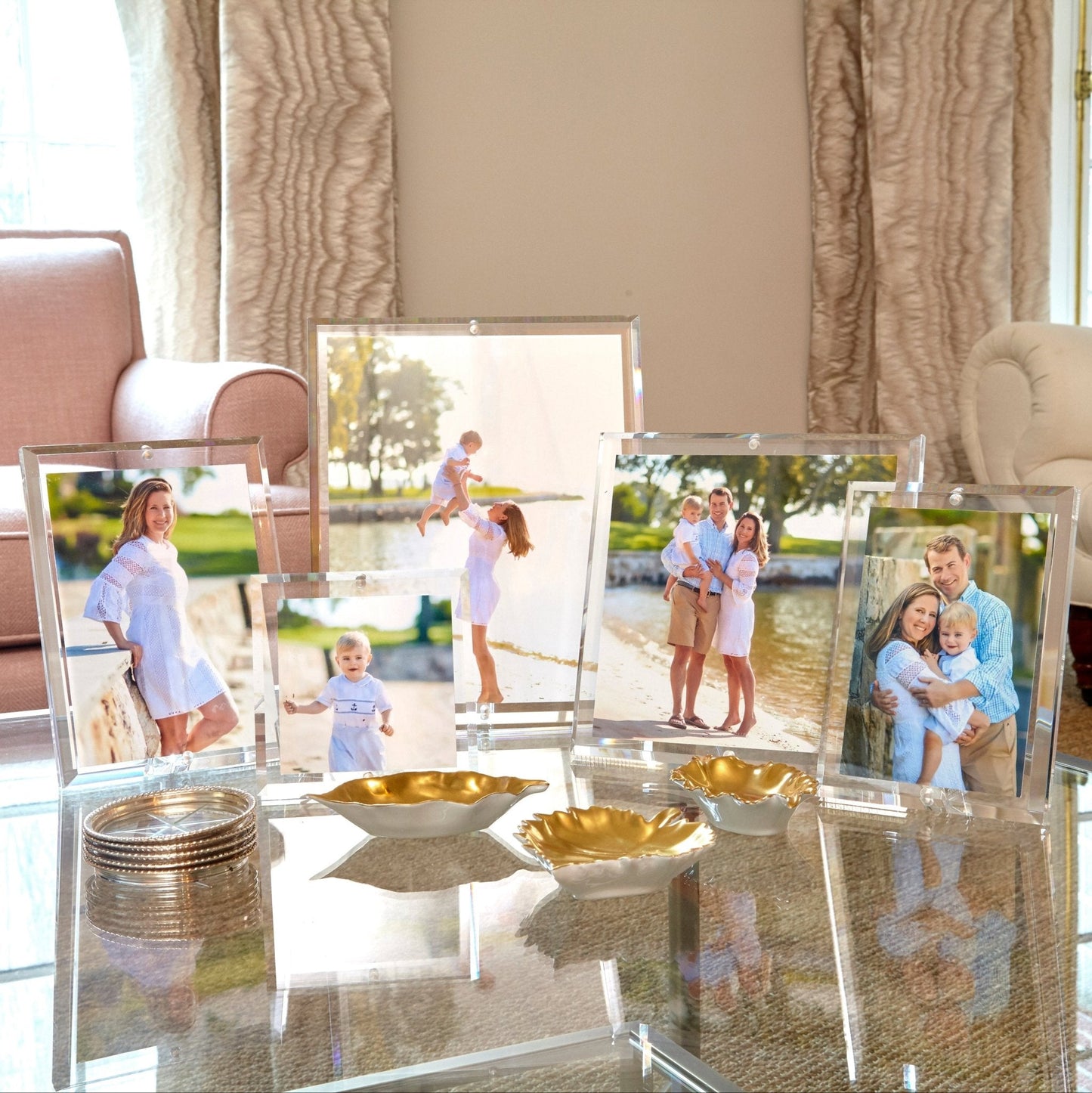 Clear Acrylic 6" x 6" Beveled Frame