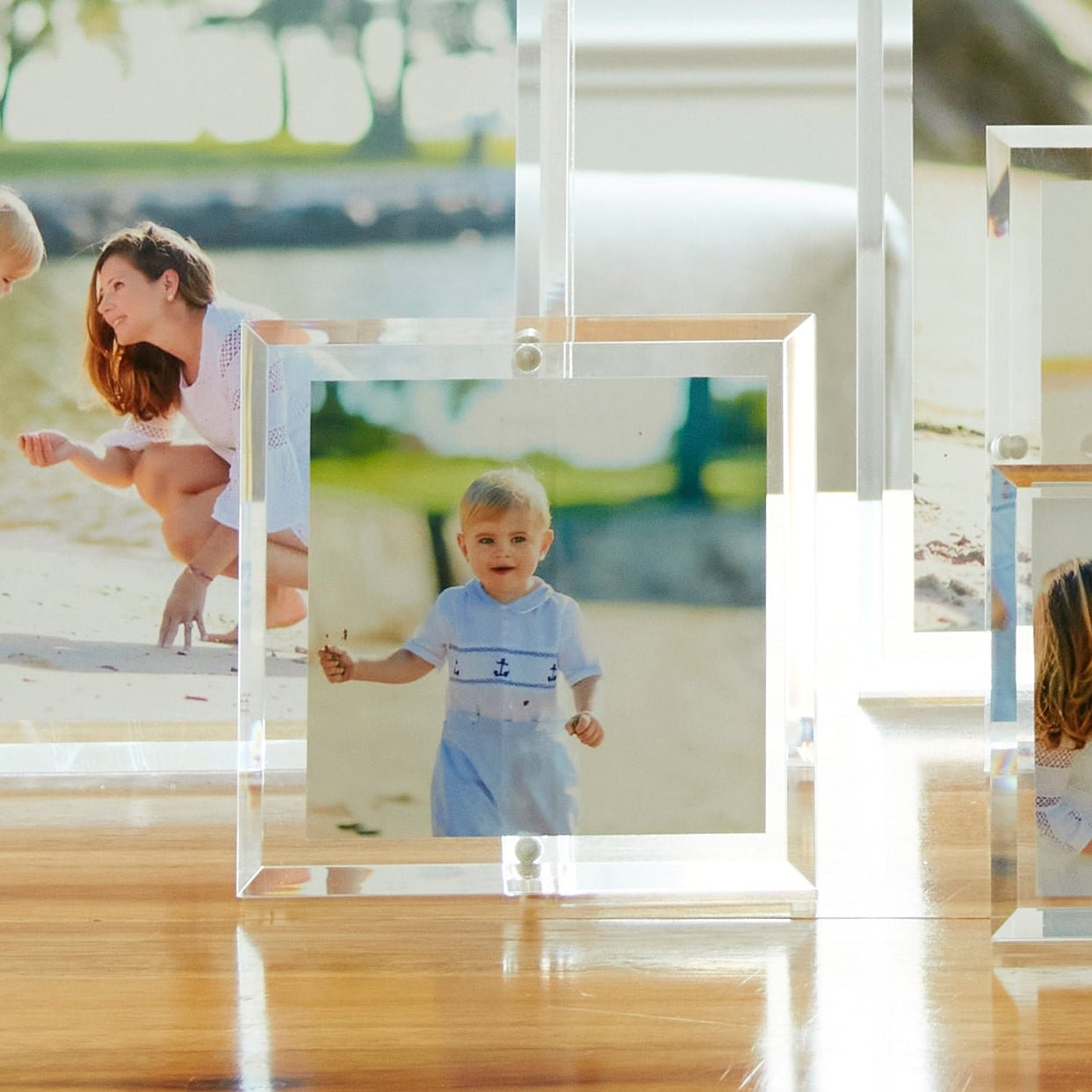 Clear Acrylic 4" x 4" Beveled Frame