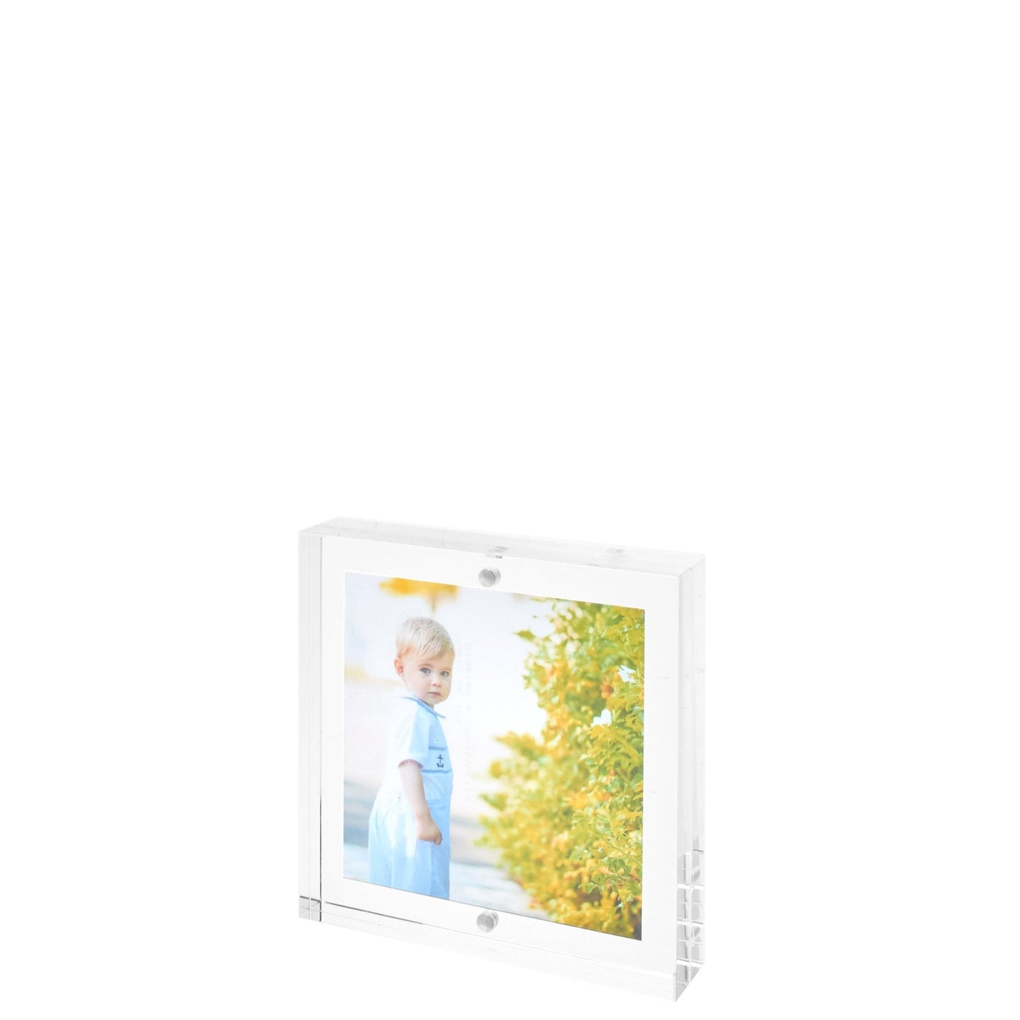 Clear Acrylic 4" x 4" Double-Sided Thick Block Frame
