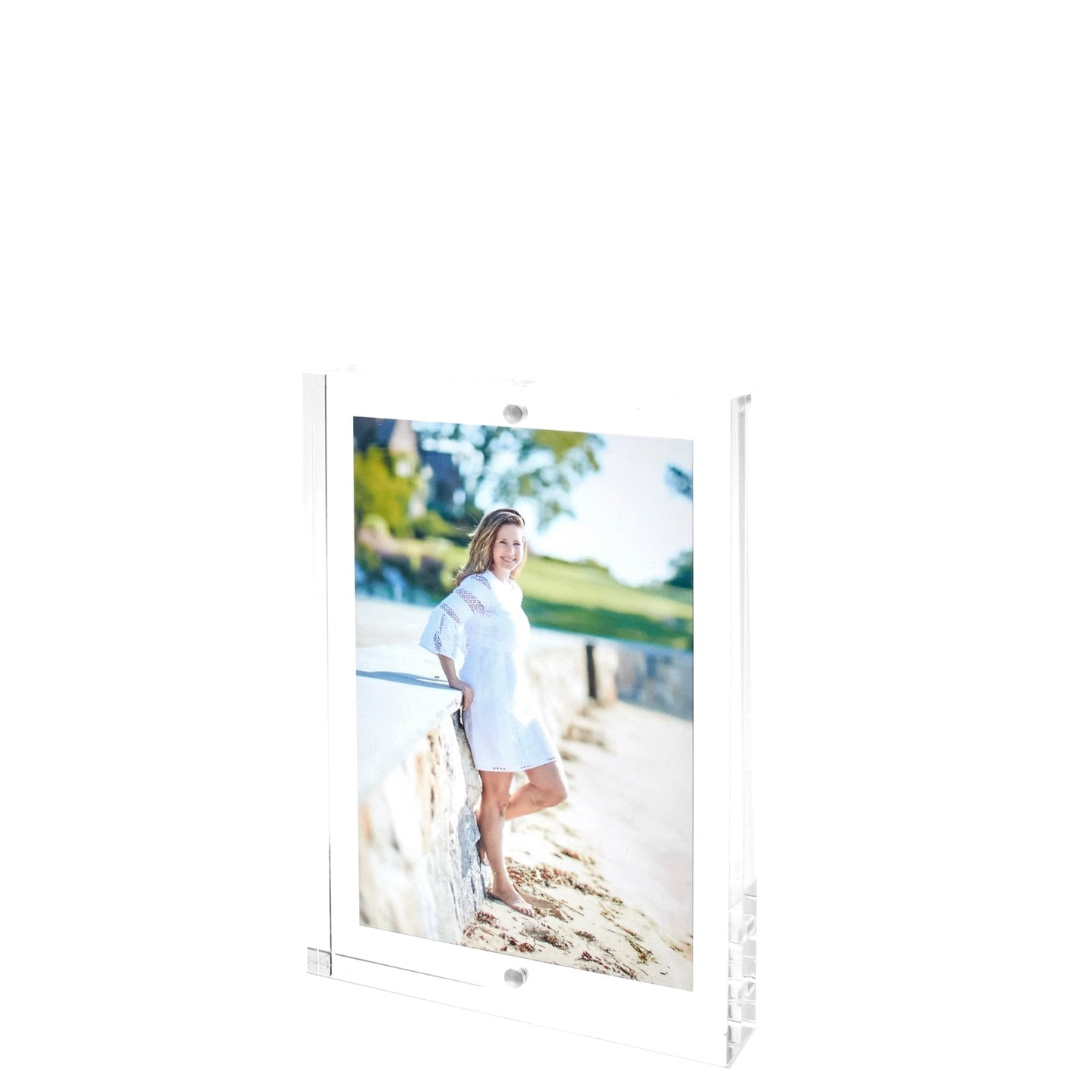 Clear Acrylic 4" x 6" Double-Sided Thick Block Frame