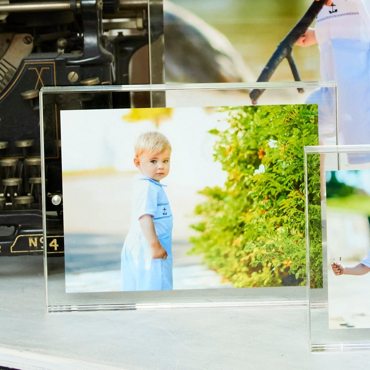 Clear Acrylic 5" x 7" Double-Sided Thick Block Frame