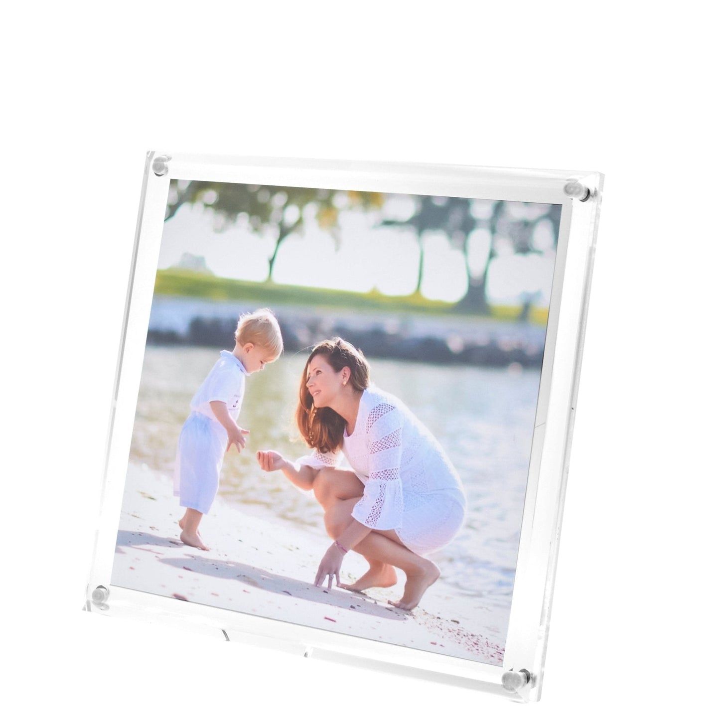 Clear Acrylic 6" x 6" Beveled Frame