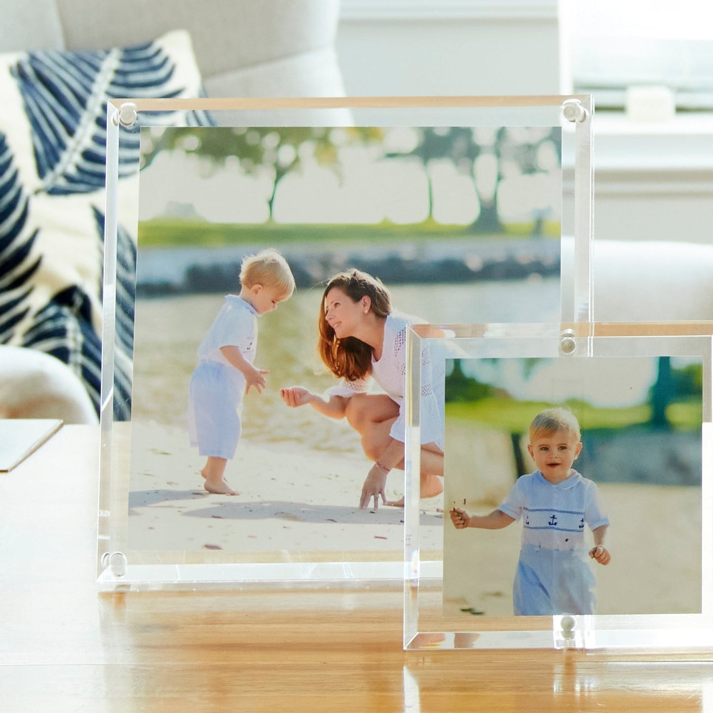 Clear Acrylic 6" x 6" Beveled Frame