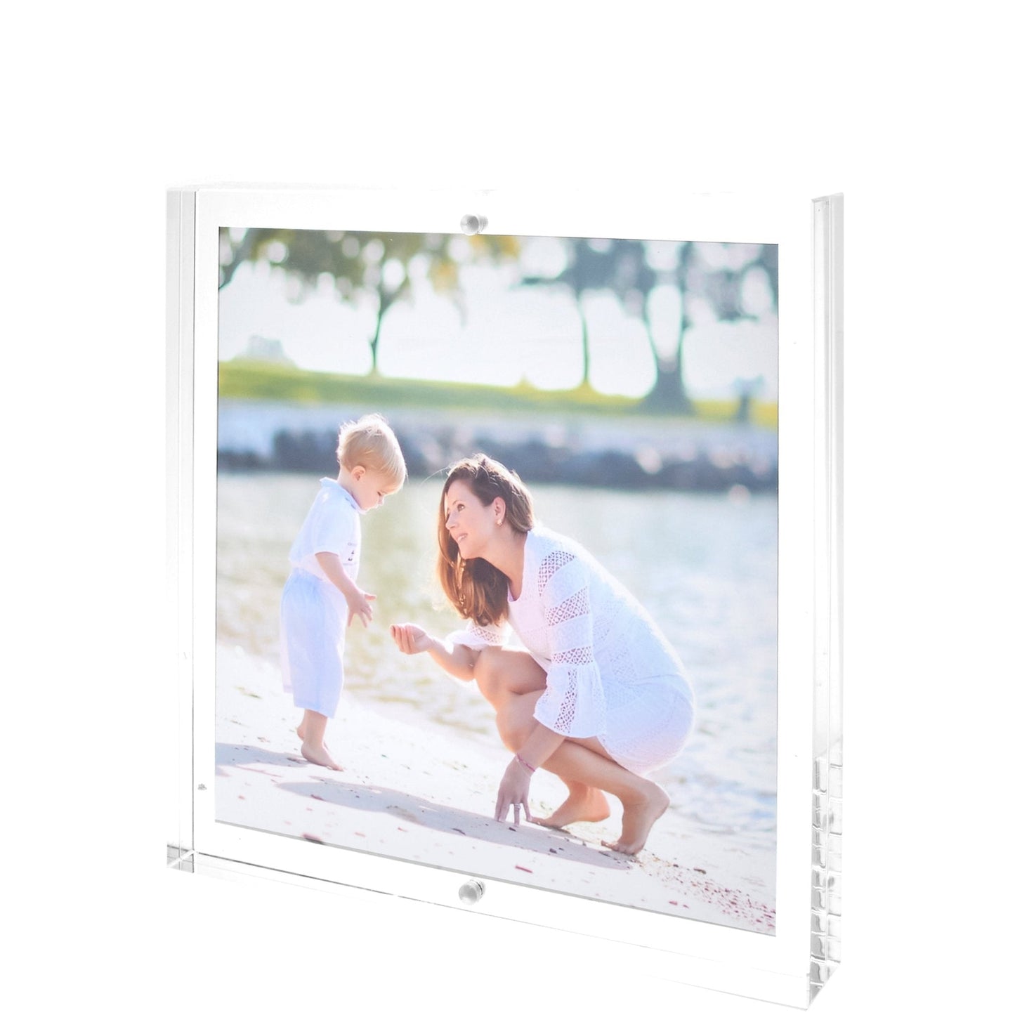 Clear Acrylic 6" x 6" Double-Sided Thick Block Frame