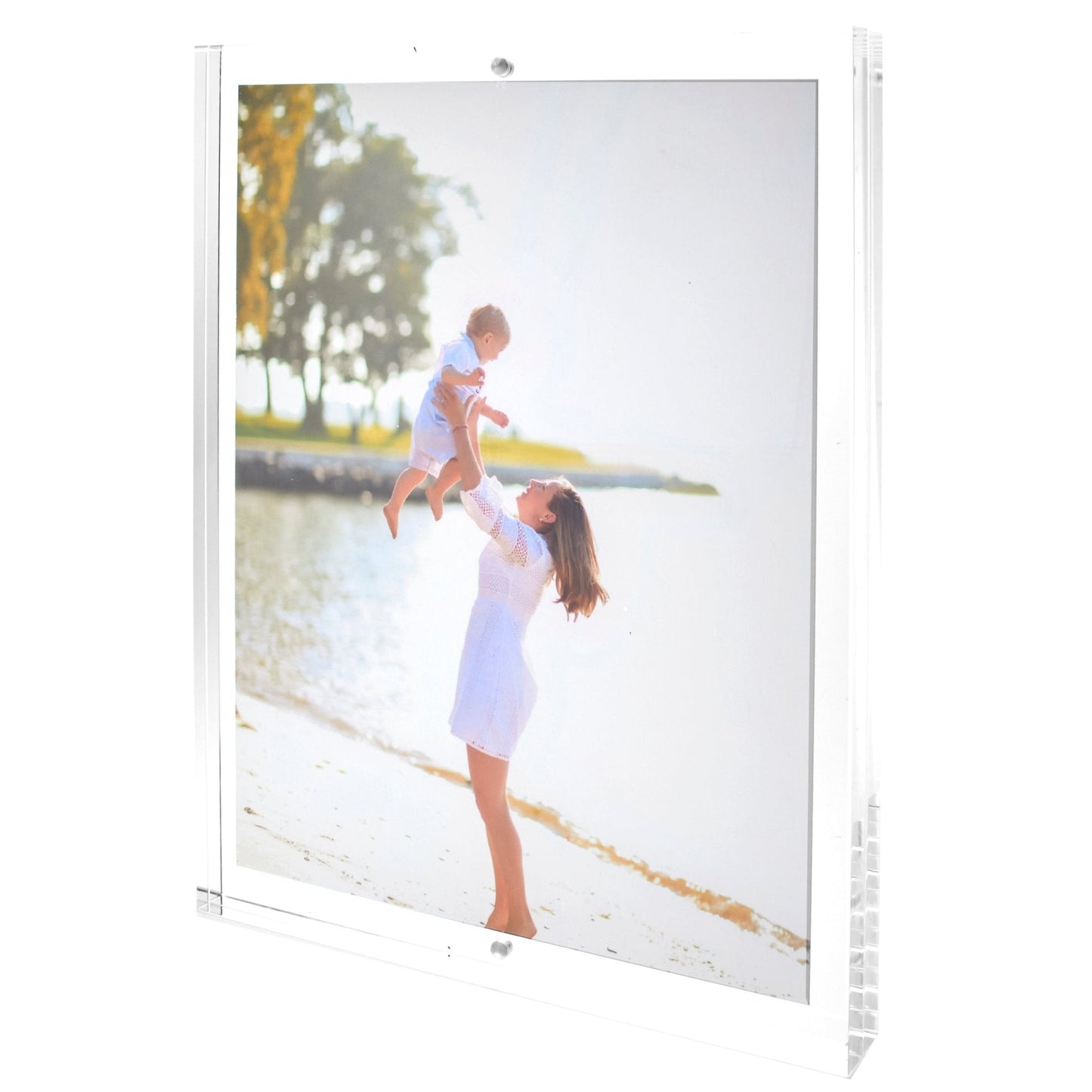 Clear Acrylic 8" x 10" Double-Sided Thick Block Frame
