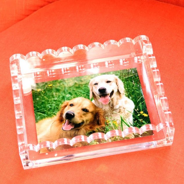 Clear Acrylic Scallop Photo tray