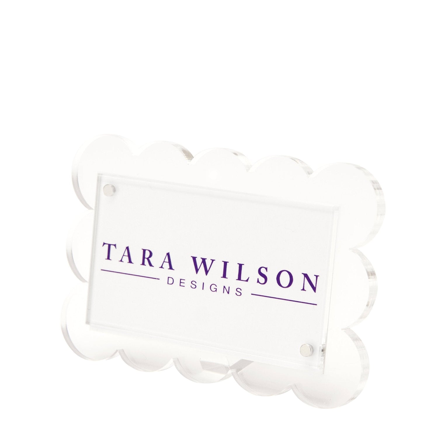 Clear Acrylic Scallop Place Card Holder (Set of 4)