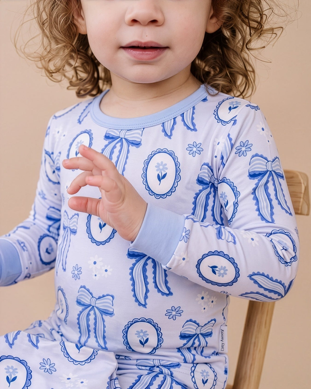 Bamboo Two Piece Set | Blue Bow