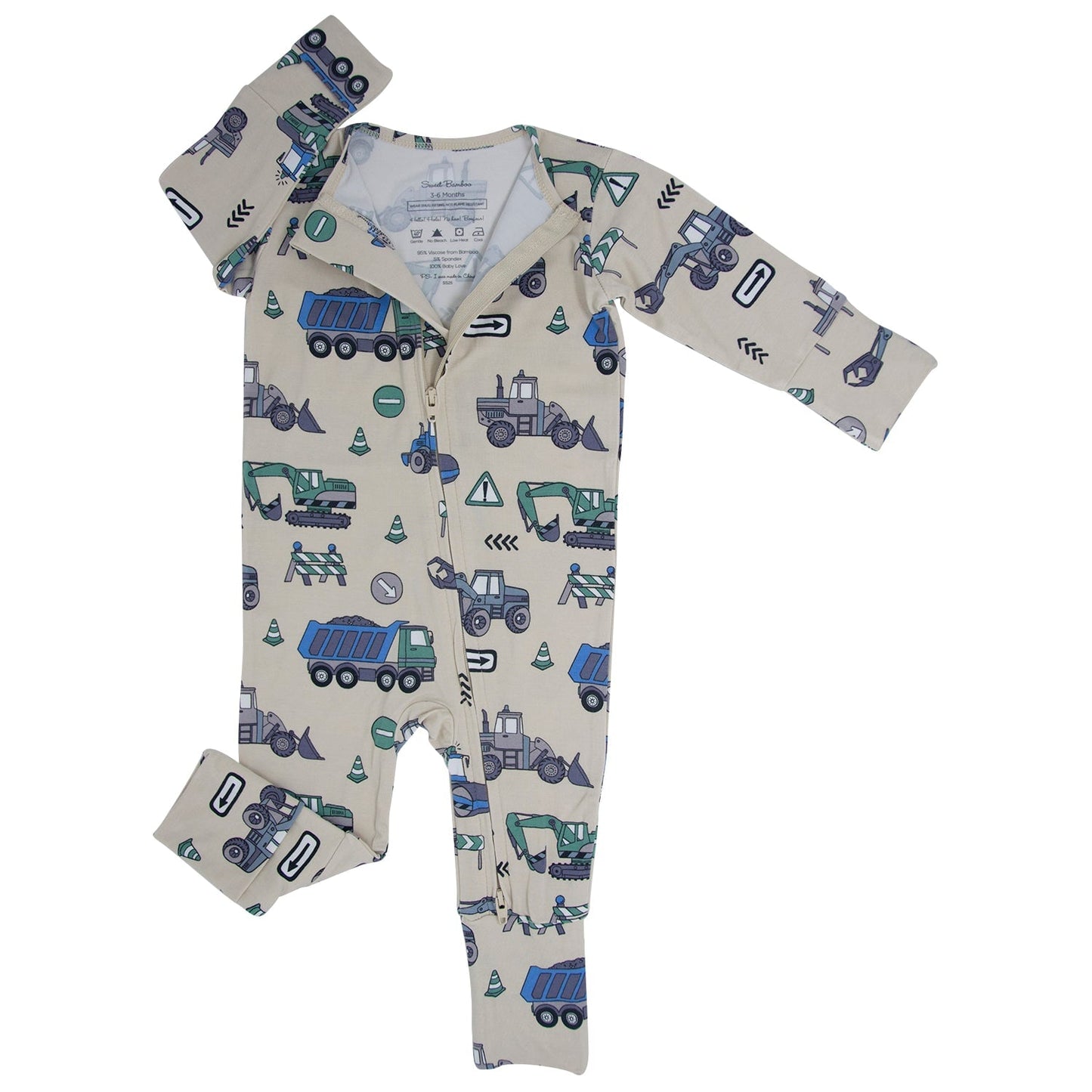 Trucks Diggers Construction Convertible Romper