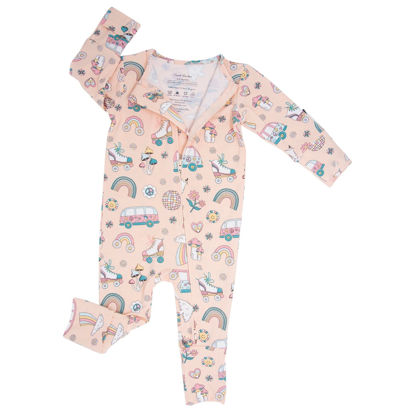 Retro Roller Skates Convertible Romper