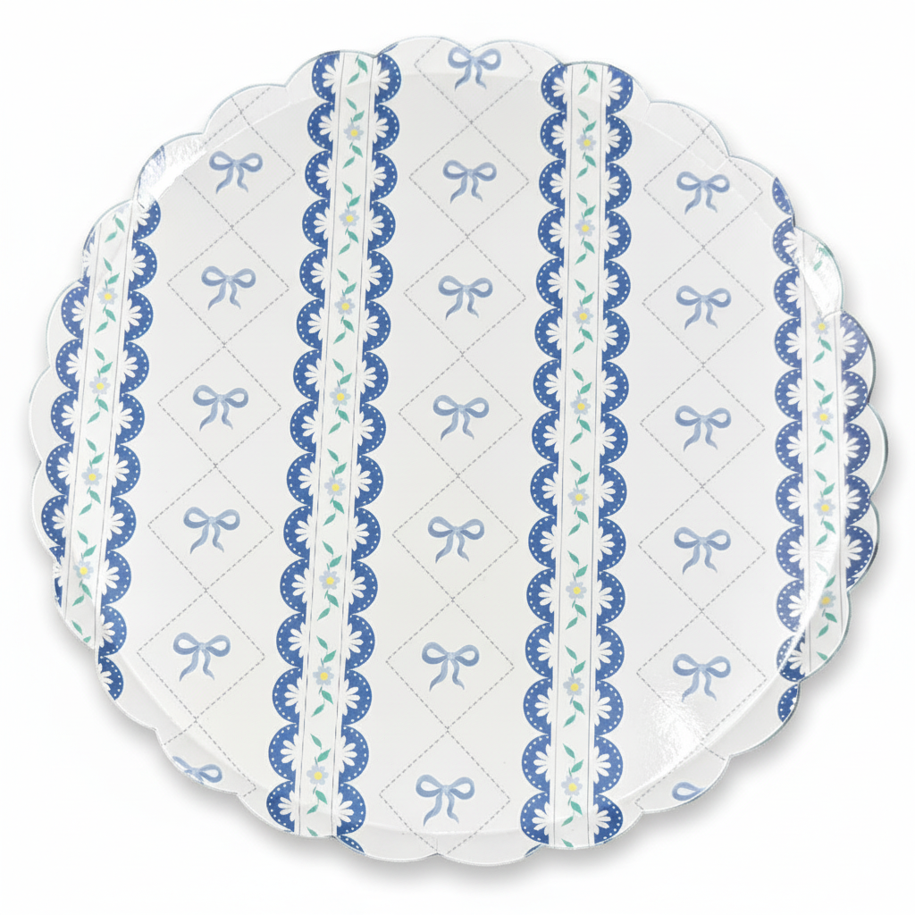 Blue Coquette Large Plates 10" (8 pack)