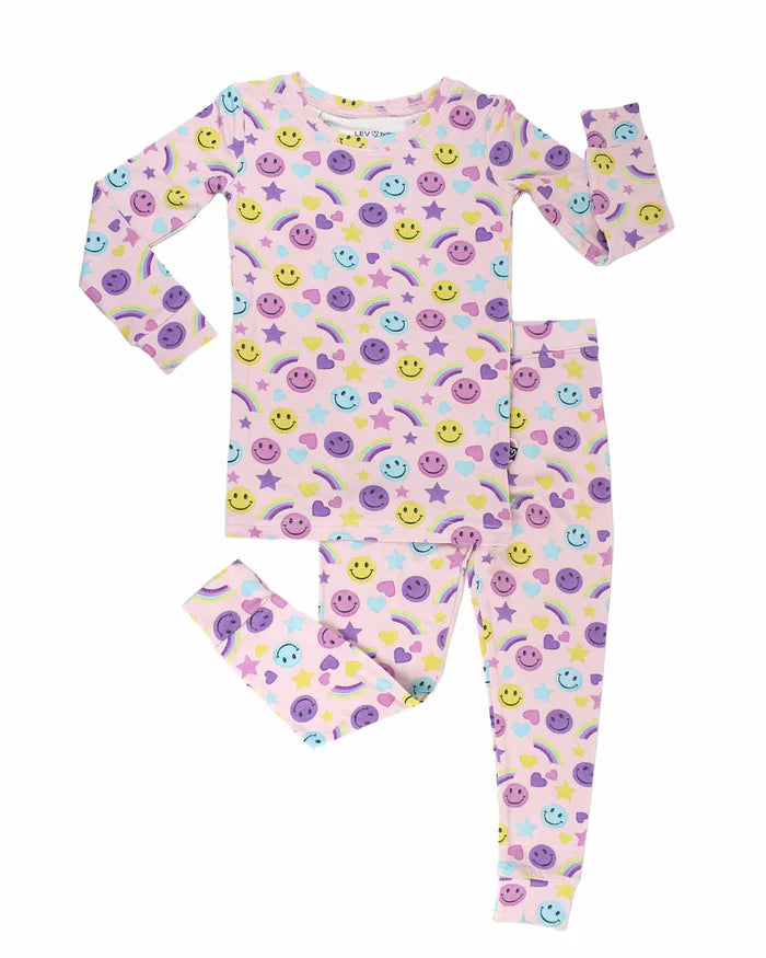 Smiley Rainbow Bamboo Toddler Lounge Set