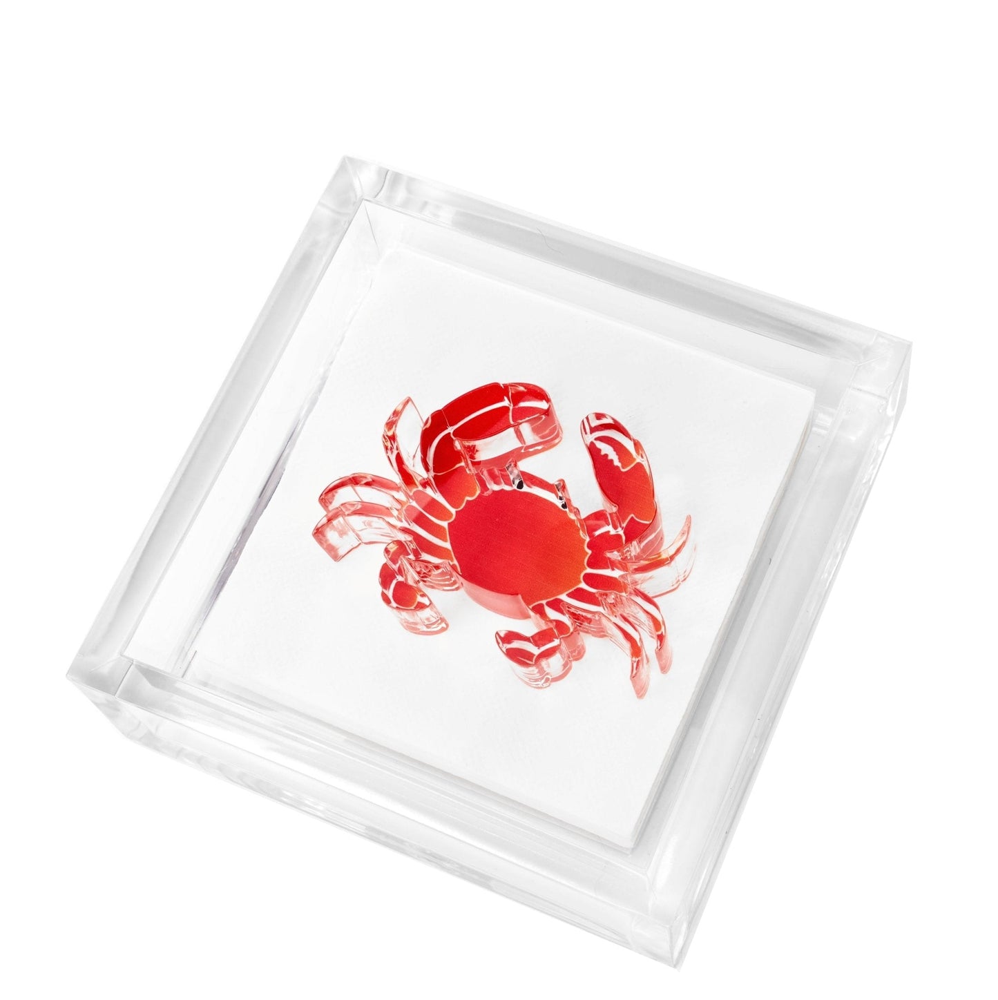 Crab Acrylic Cocktail Napkin Holder