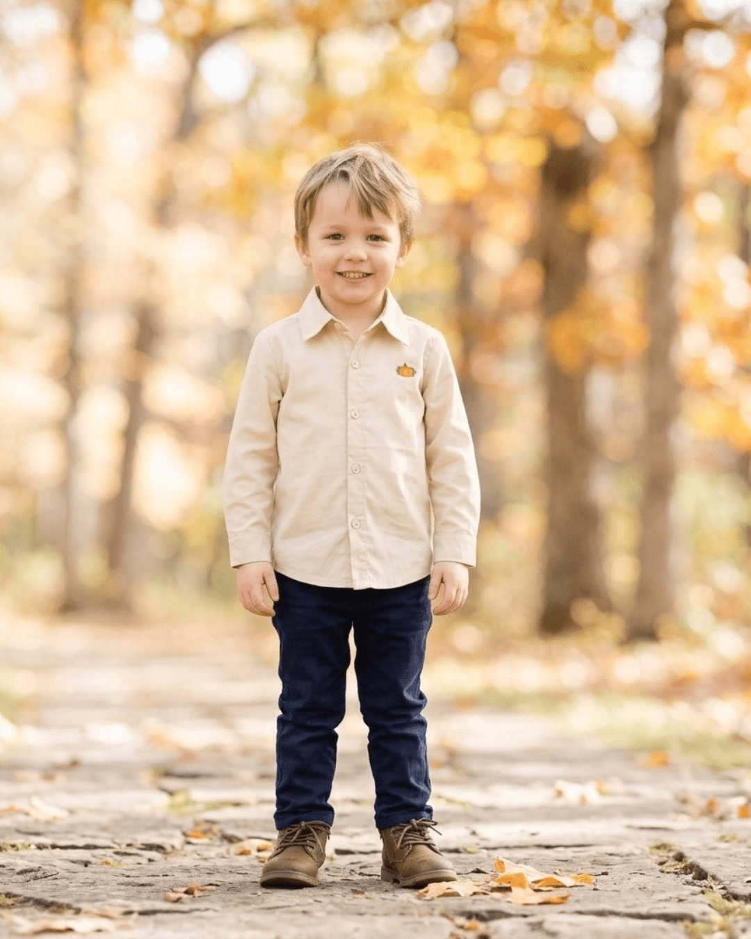 Cream Pumpkin Dress Shirt