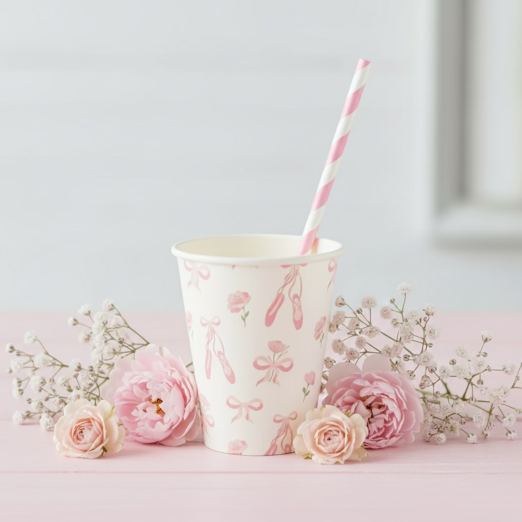 Ballerina Birthday Party Supplies Kit – Girls Dance Party | Plates, Cups, Napkins | Party in a Box