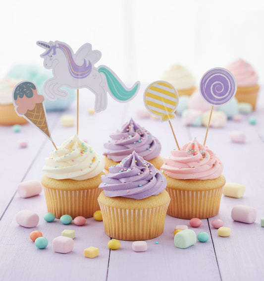 Sweet Unicorn Toppers (Set of 12)
