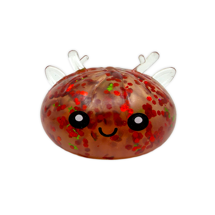 Christmas Mystery Reindeer Glitter Dumpling Squishy Toy