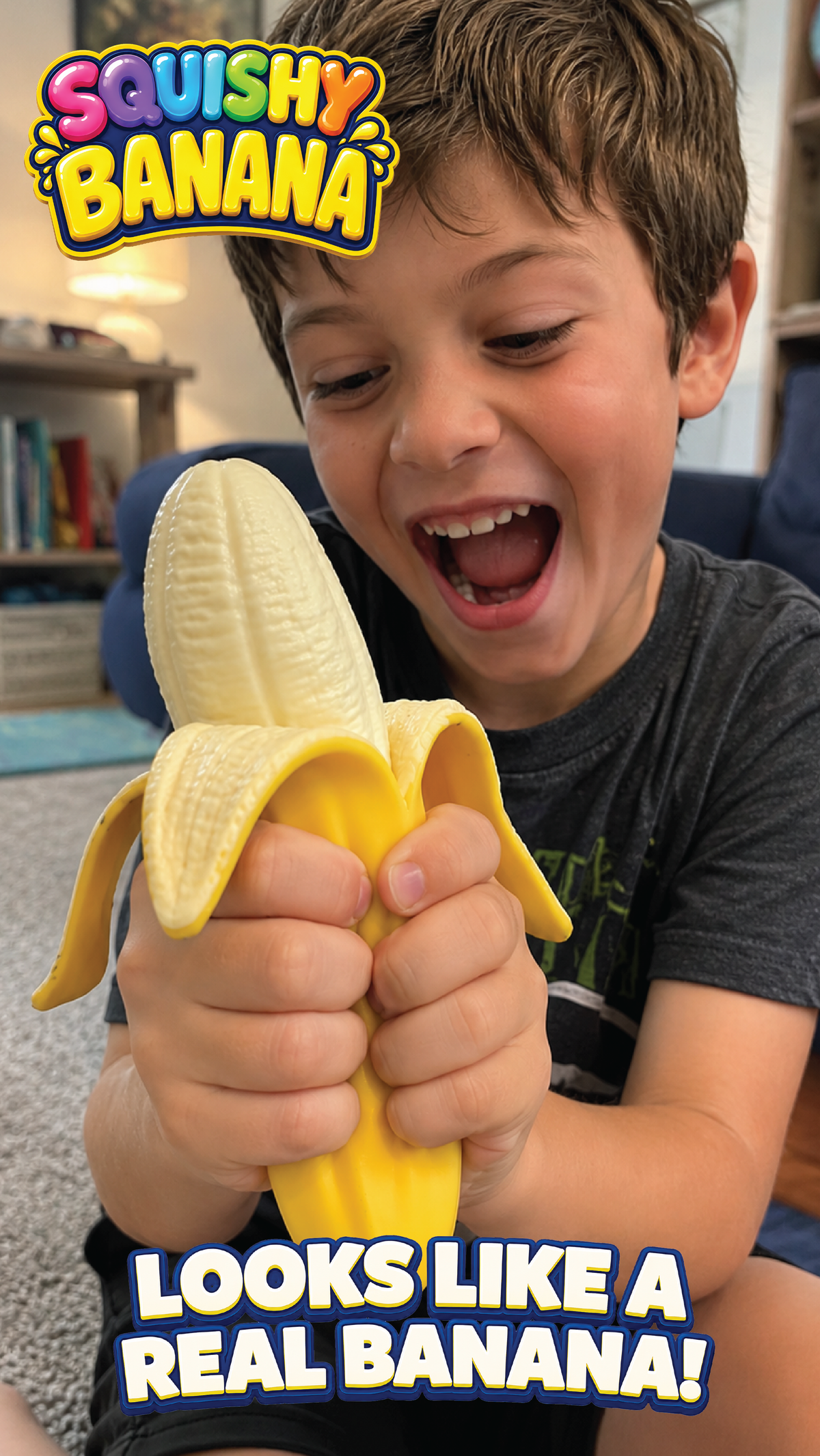 FUN DOH Realistic Banana Squishy – Slow-Rise Sensory Fidget Toy