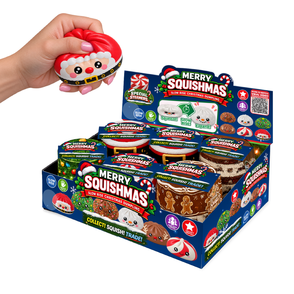 Merry Squishmas Christmas Dumplings – Slow Rise Holiday Squishy Fidget Toys