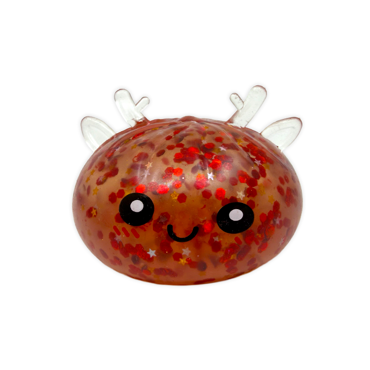 Christmas Mystery Reindeer Glitter Dumpling Squishy Toy