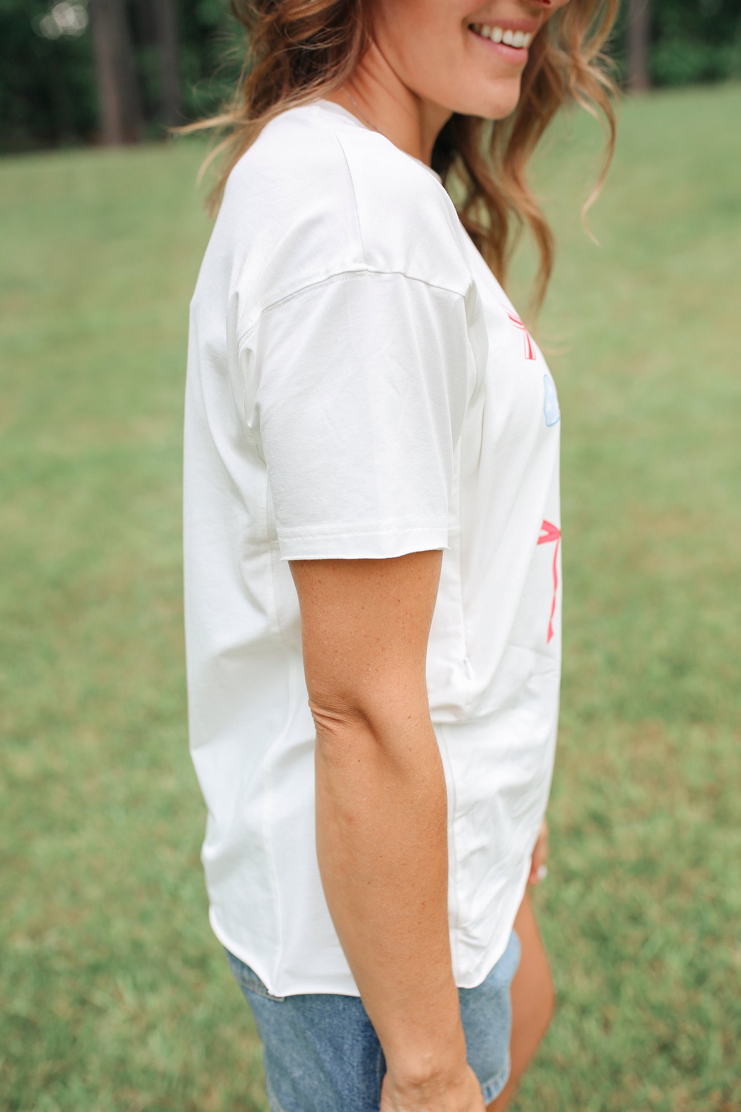 FINAL SALE Relaxed Fit Zip Breastfeeding Tee - Special USA Edition