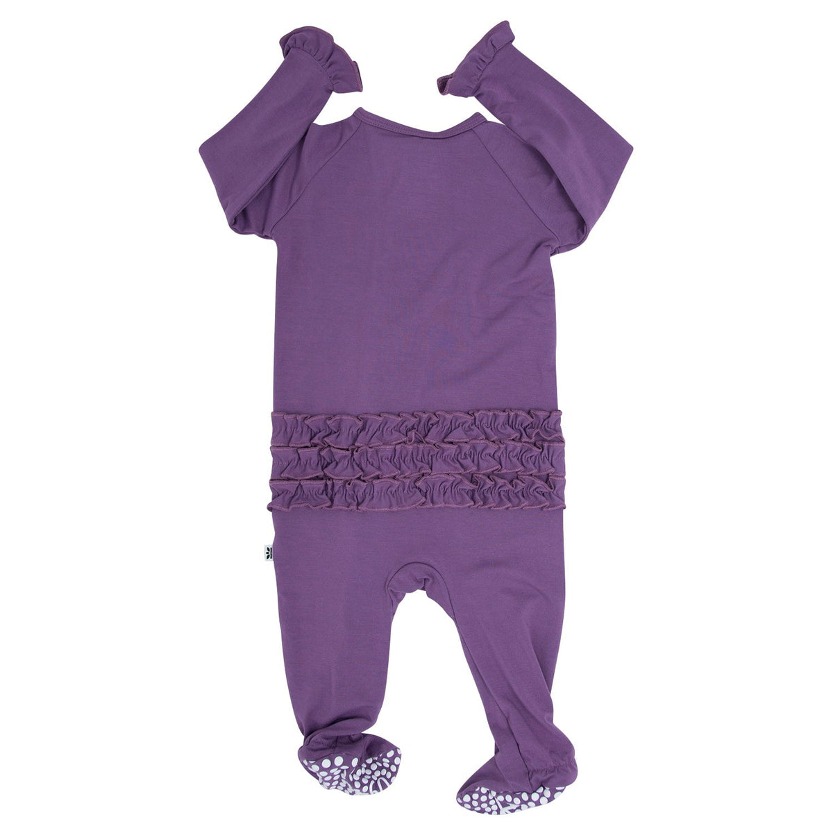 Deep Purple Ruffle Footie