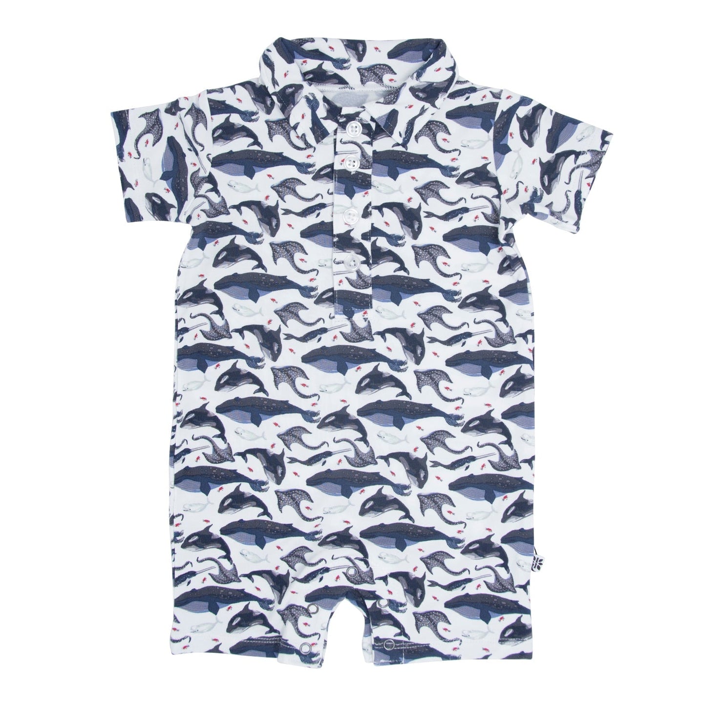Deep Sea Creatures Whale Polo Romper