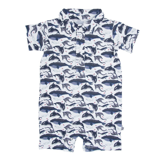 Deep Sea Creatures Whale Polo Romper