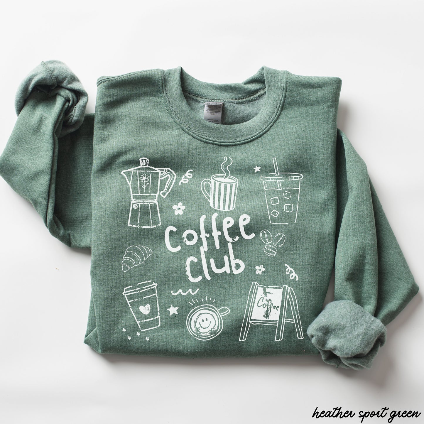 Coffee Club Doodle Sweatshirt *10 Colors (S-3X)