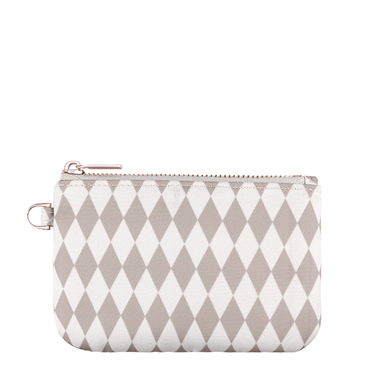 Diamond Latte Zipper Pouch
