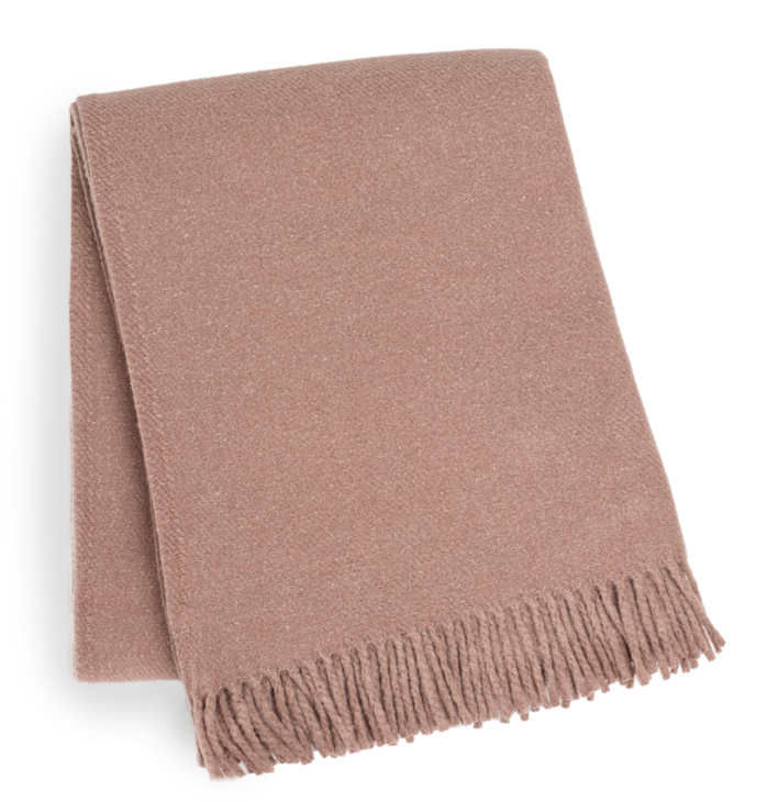 Solid Plush Cotton Blend Throw - 55" x 70"