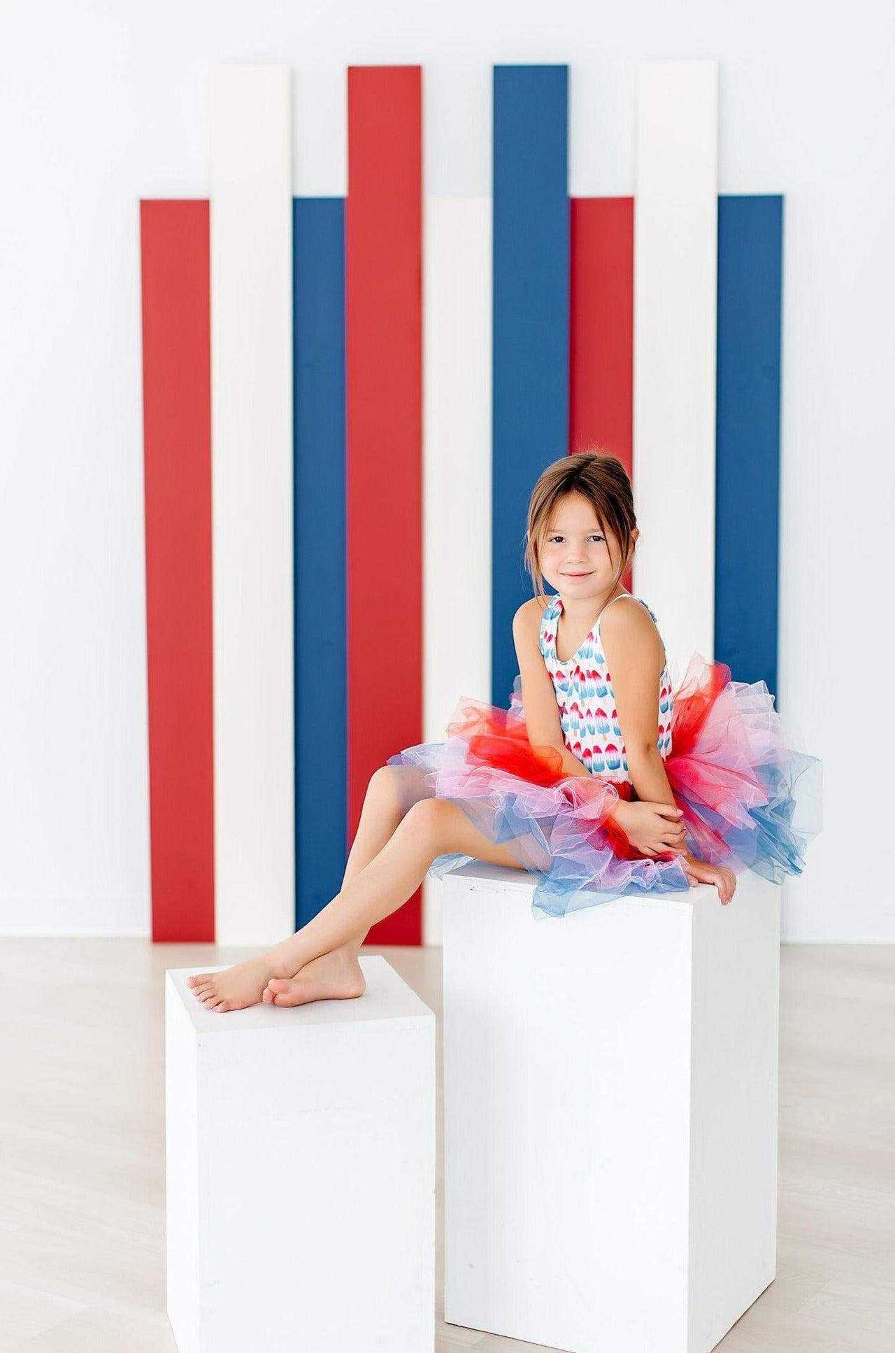 SALE Red, White & Cute Tank Tutu Leotard