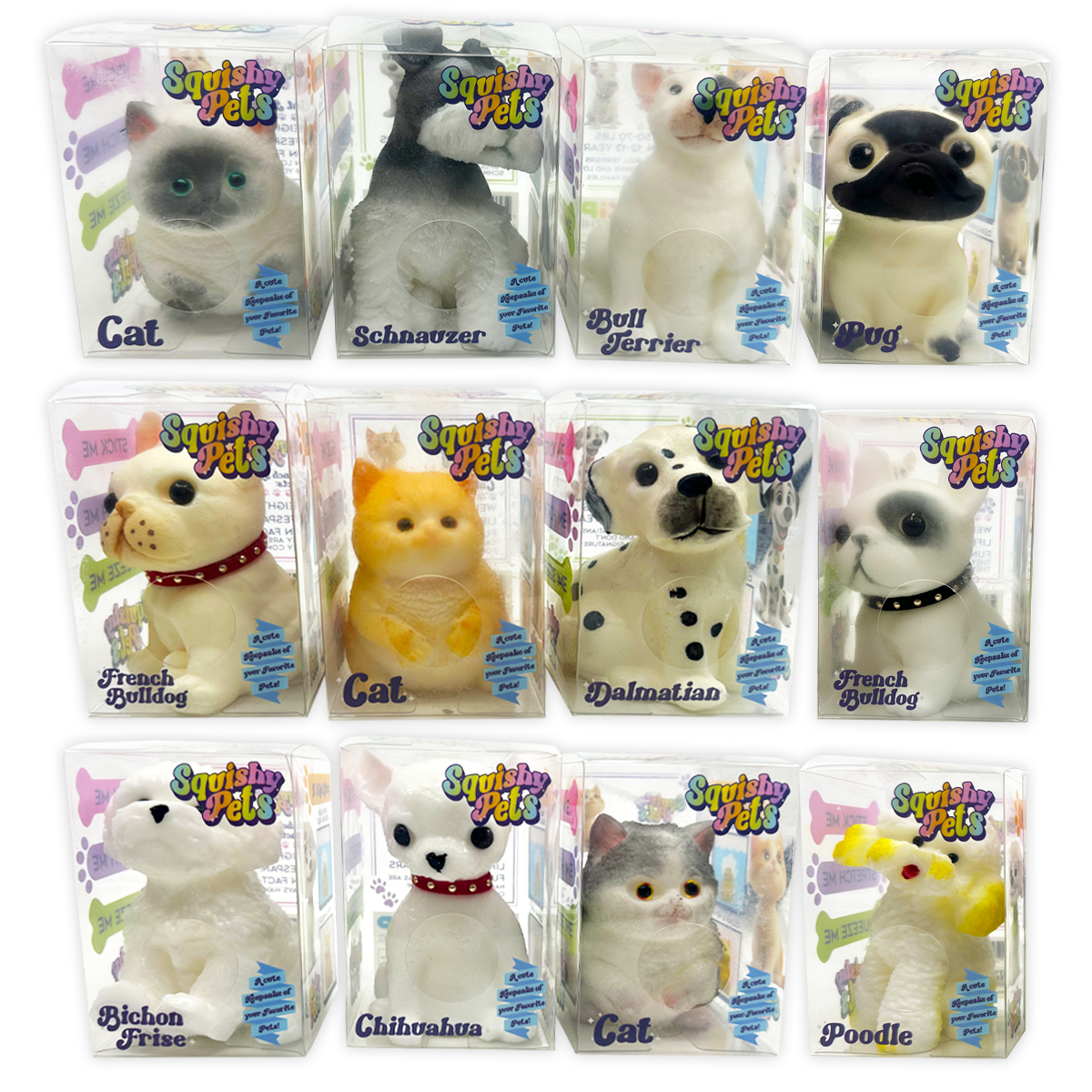 So Much Fun! Squishy Pets – Sticky, Stretchy & Squeezable Cat and Dog Fidget Toys