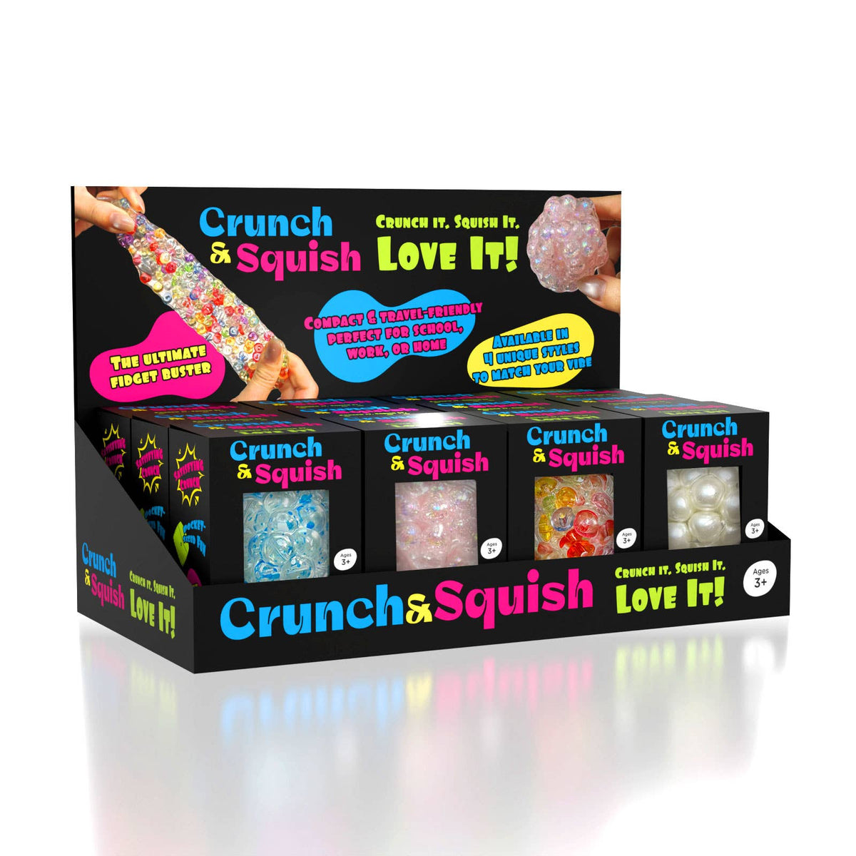 Crunch & Squish Crunchy Squishies® Stress Ball & Sensory Fidget Toy – Choose Your Style