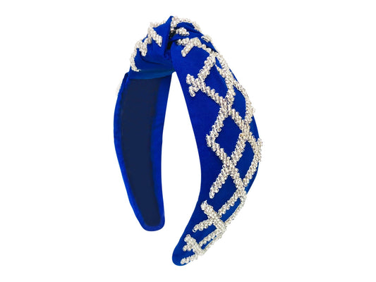 Headband Game Day - Navy and Silver