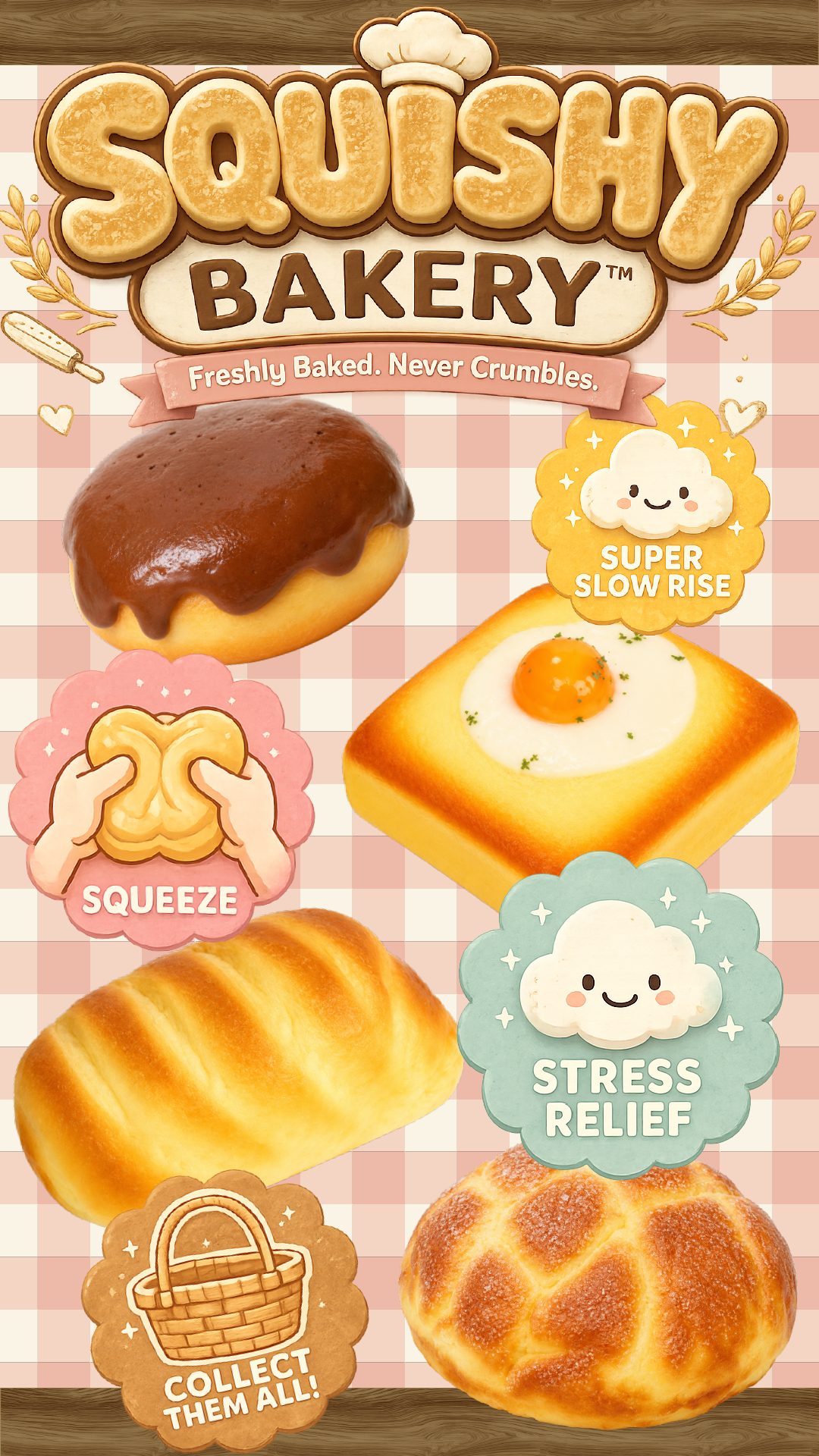 Squishy Bakery Series #1 Slow Rise Bread & Pastry Squishy – Choose Your Style