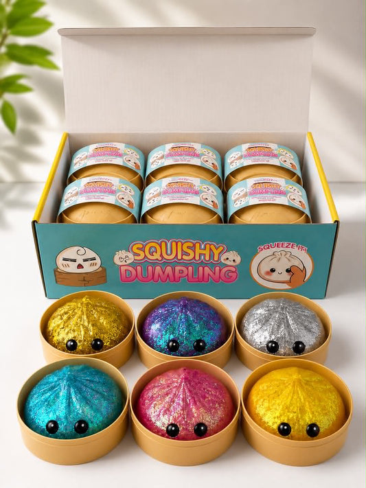 Glitter Dumpling Squishy Toy Blind Box – Slow Rise Sensory Fidget | Assorted Glitter Colors