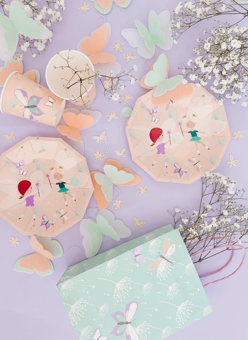 Fairy Party Plates – Enchanted Garden Small Plates for Girls Birthday & Tea Party (Set of 8)
