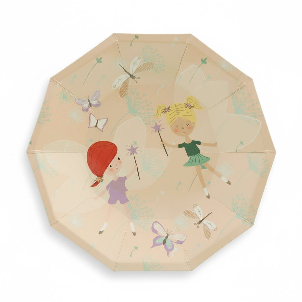 Fairy Party Plates – Enchanted Garden Small Plates for Girls Birthday & Tea Party (Set of 8)