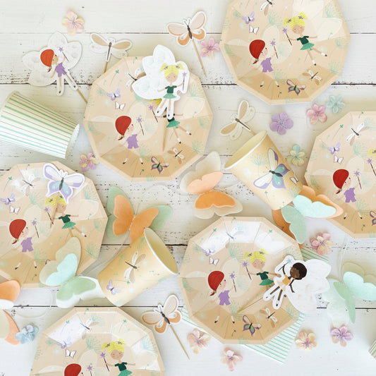 Fairy Birthday Party Supplies Kit – Plates, Cups, Napkins & More | Party in a Box
