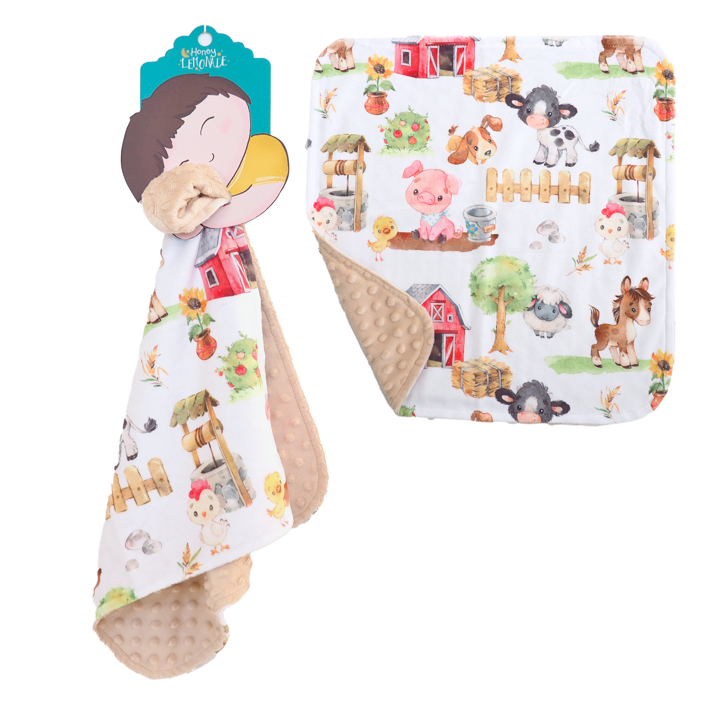 Mini Minky Blanket Farm Animals