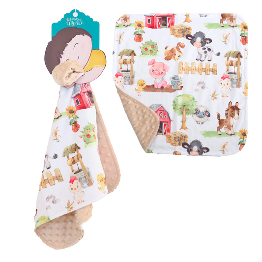 Mini Minky Blanket Farm Animals