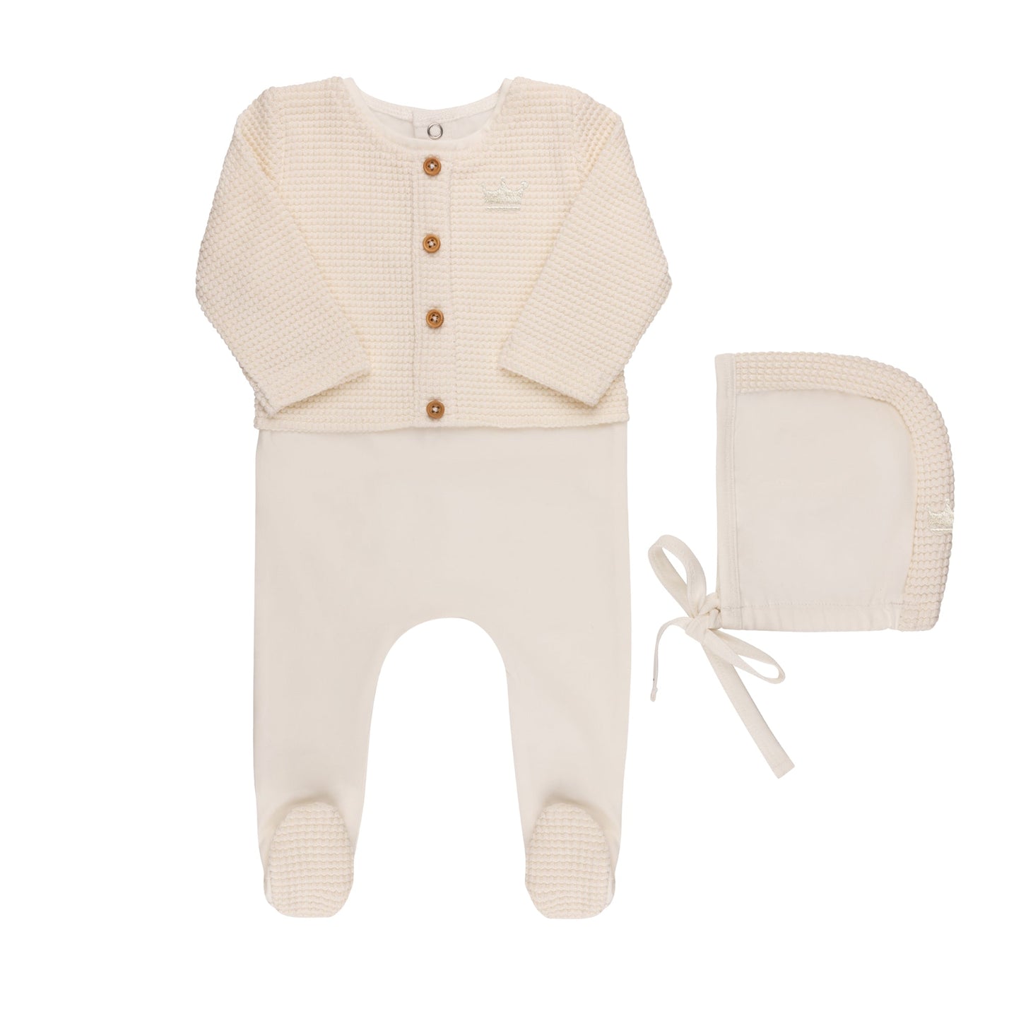 Faux Cardigan Layette Set (cotton edition)